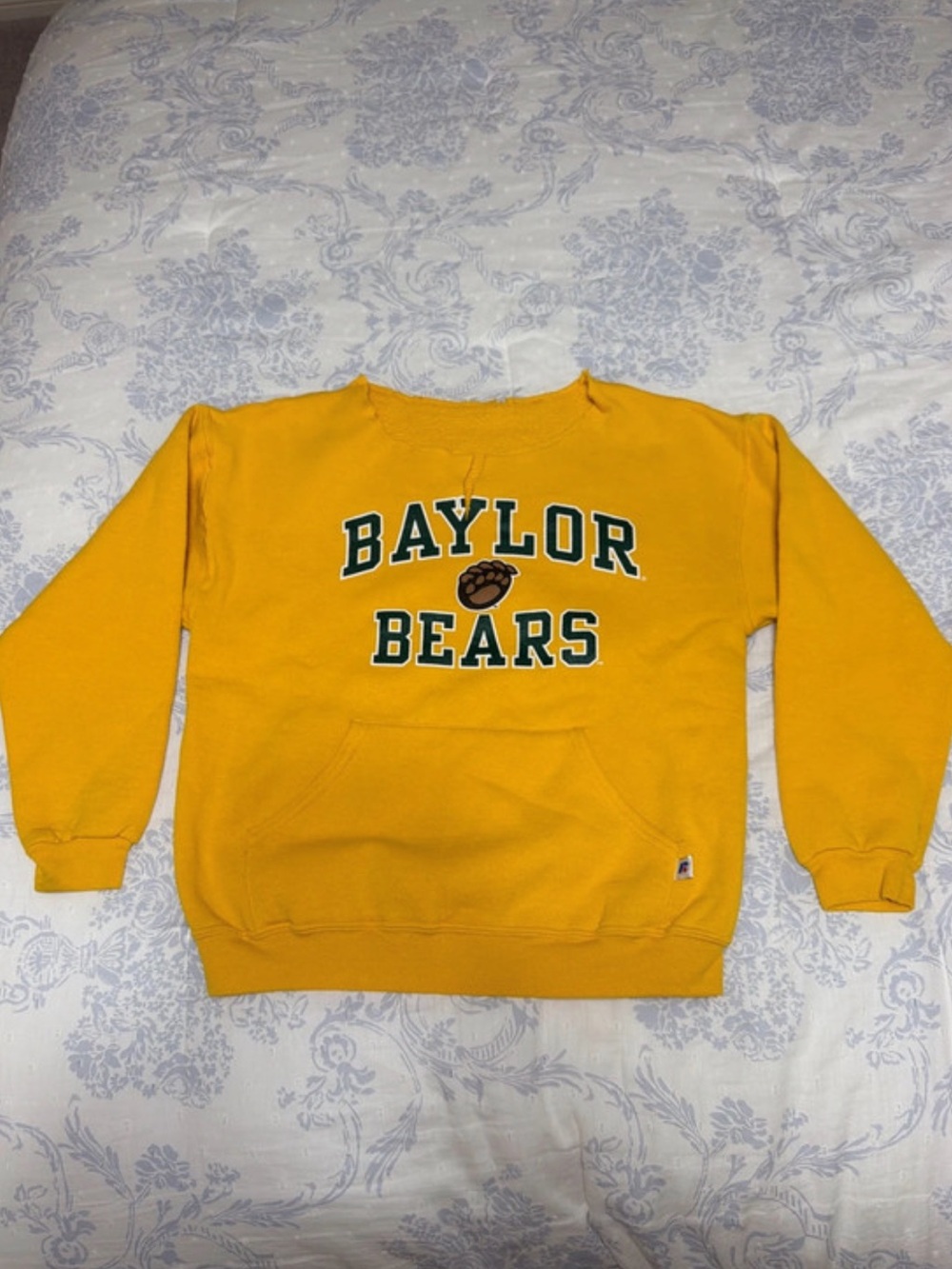 Baylor Bears Yellow Crewneck Sweatshirt